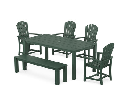 POLYWOOD Palm Coast 6-Piece Parsons Dining Set with Bench in Green