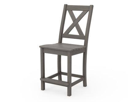 POLYWOOD Braxton Counter Side Chair in Driftwood