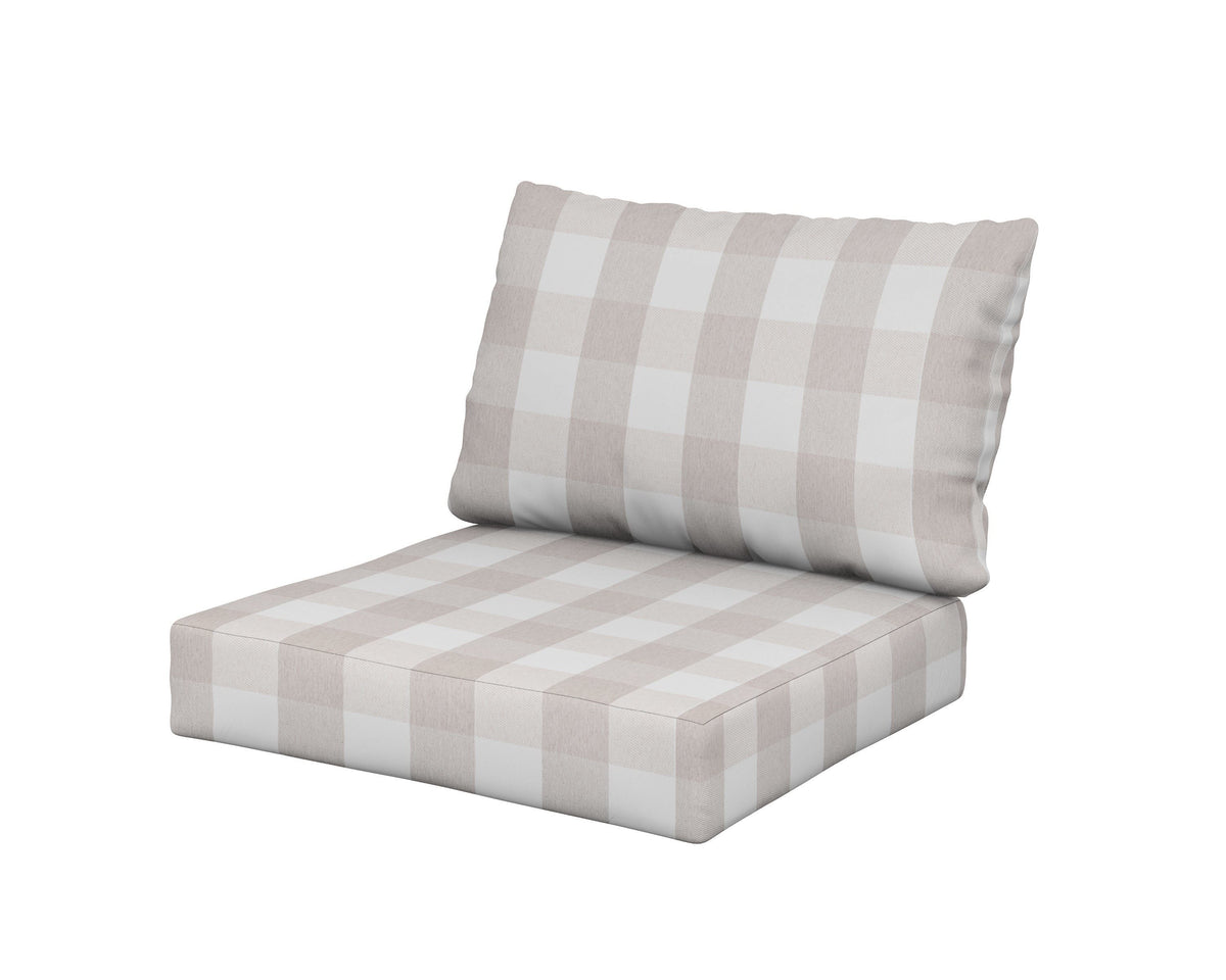POLYWOOD Modular Cushion in Buffalo Plaid Dune Burlap