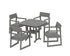 POLYWOOD EDGE 5-Piece Dining Set in Slate Grey