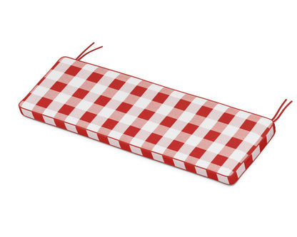 POLYWOOD Chinoiserie 60" Bench Seat Cushion in Buffalo Plaid Crimson