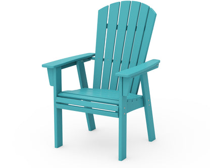POLYWOOD Nautical Curveback Adirondack Dining Chair in Aruba