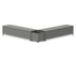 POLYWOOD 72" Nautical L-Shaped Planter Storage Bench Set in Slate Grey