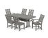 POLYWOOD Wovendale 7-Piece Dining Set with Trestle Legs in Slate Grey