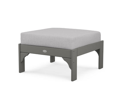 POLYWOOD Vineyard Deep Seating Ottoman in Slate Grey / Granite