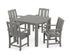 POLYWOOD Mission 5-Piece Parsons Dining Set in Slate Grey