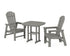 POLYWOOD South Beach 3-Piece Dining Set in Slate Grey
