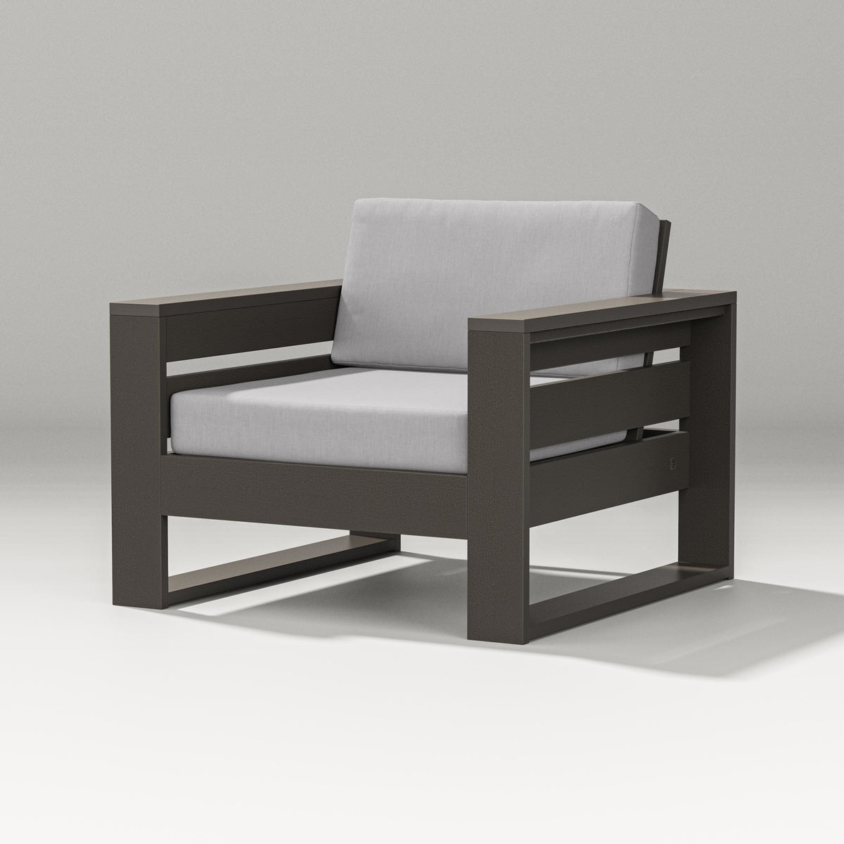 POLYWOOD Latitude Lounge Chair in Vintage Coffee / Granite