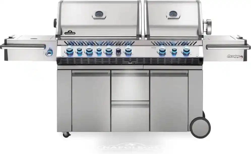 Prestige PRO™ 825 RSBI Large Gas Grill with Power Side Burner, Infrared Rear &amp; Bottom Burners. - Casual Furniture World