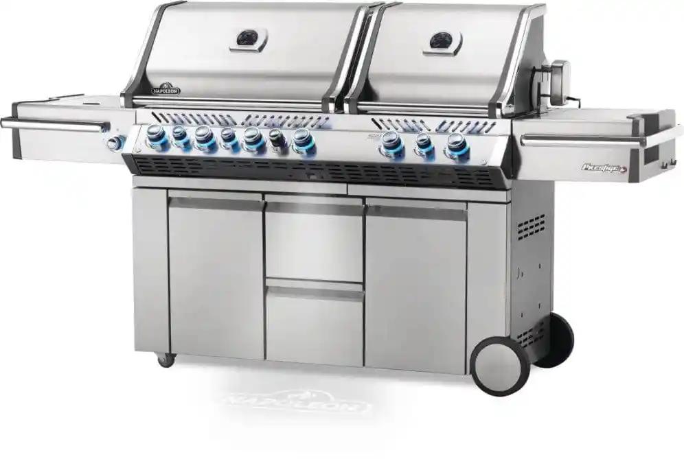 Prestige PRO™ 825 RSBI Large Gas Grill with Power Side Burner, Infrared Rear &amp; Bottom Burners. - Casual Furniture World