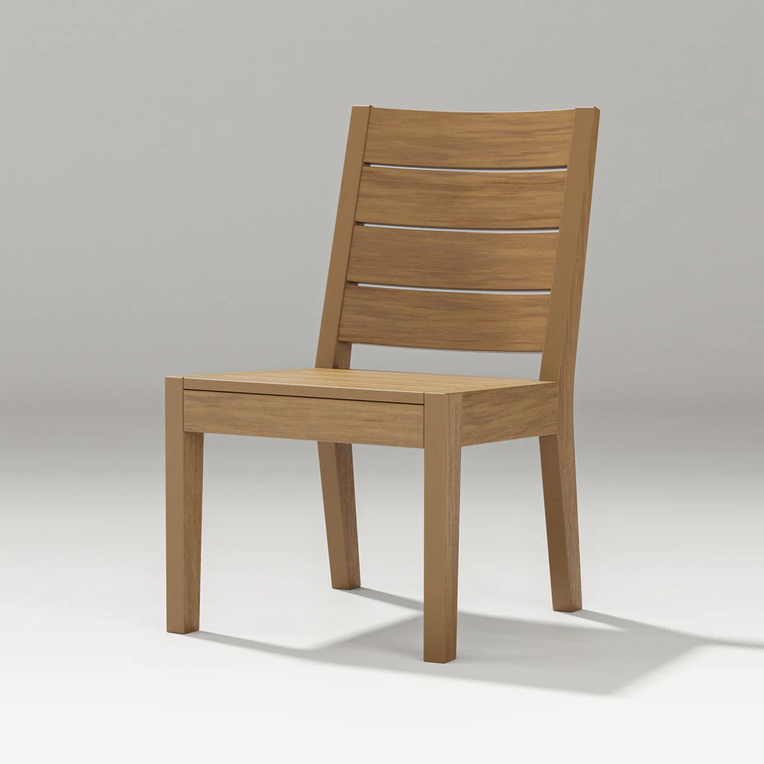 Wooden chair on a gray background