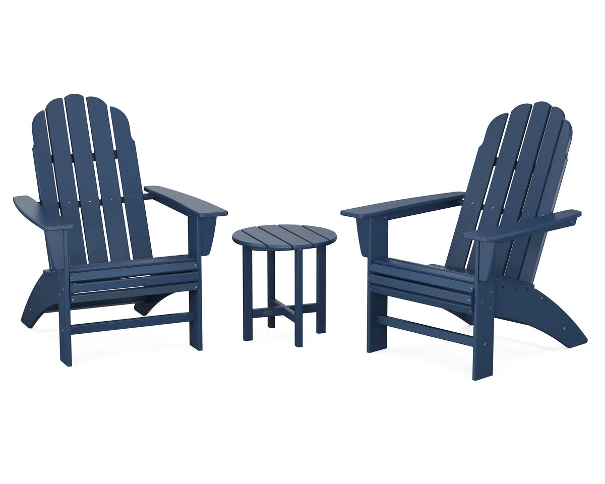 POLYWOOD Vineyard 3-Piece Curveback Adirondack Set