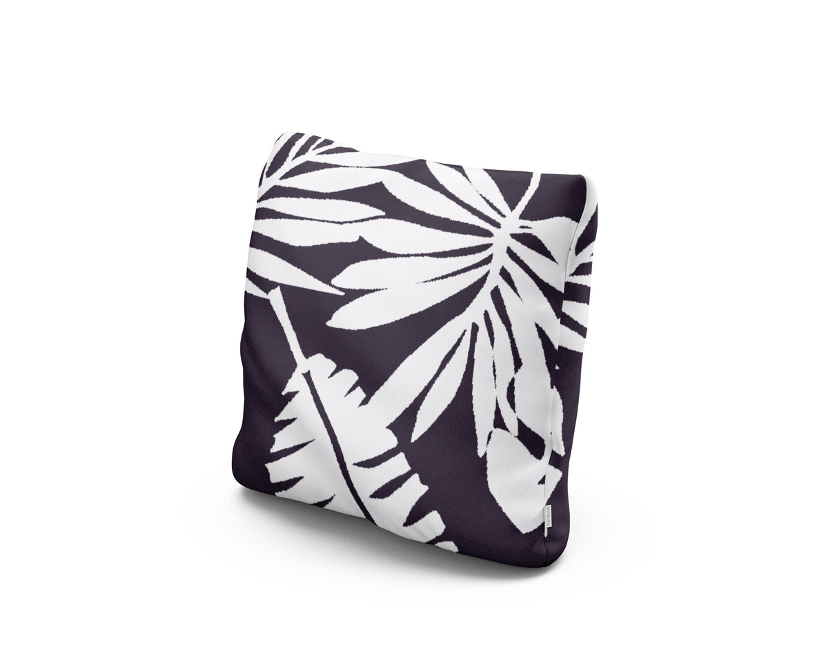 POLYWOOD 16" Outdoor Throw Pillow in Leaf Navy