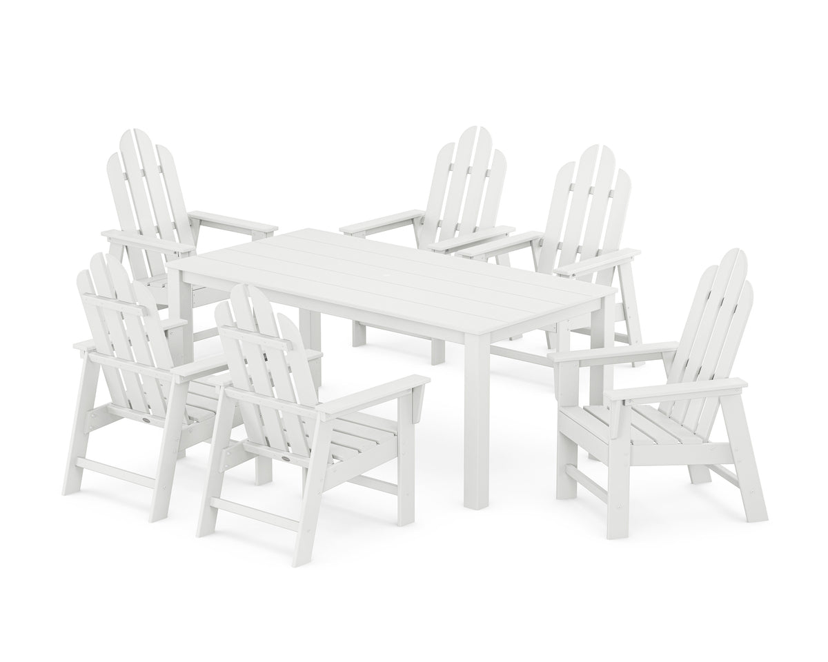 POLYWOOD Long Island 7-Piece Parsons Dining Set in White