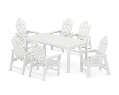 POLYWOOD Long Island 7-Piece Parsons Dining Set in White