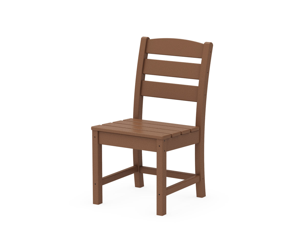 POLYWOOD Lakeside Dining Side Chair in Teak