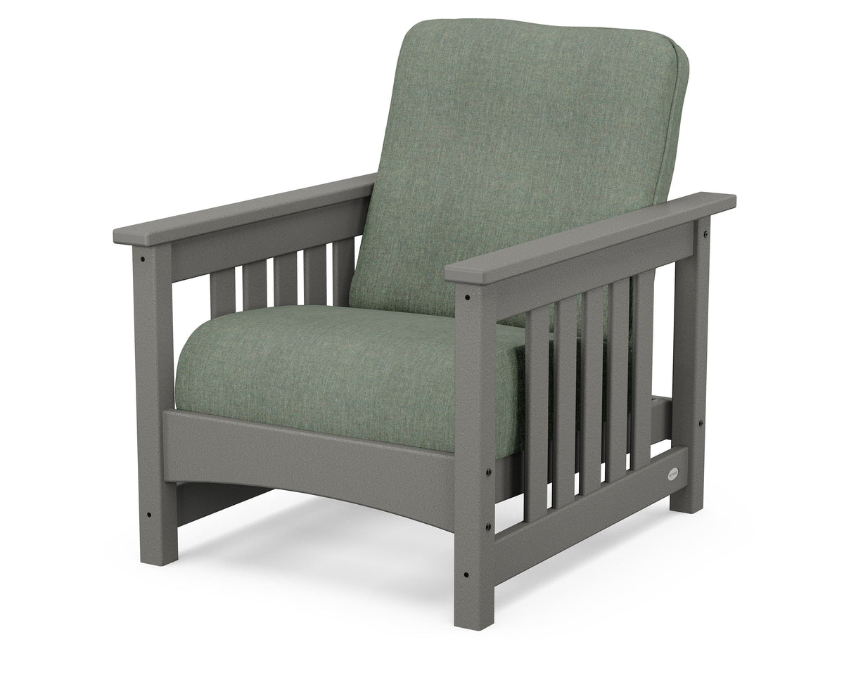 POLYWOOD Club Mission Chair in Slate Grey / Cast Sage