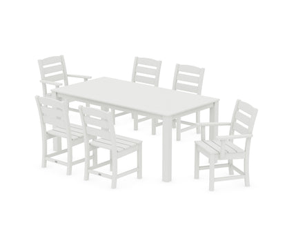 POLYWOOD Lakeside 7-Piece Parsons Dining Set in Vintage White