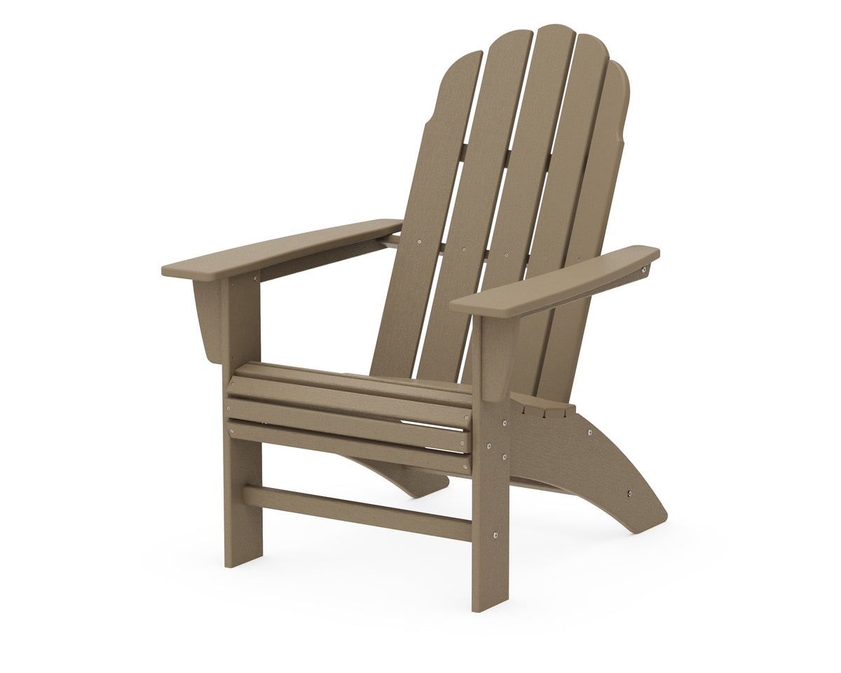 POLYWOOD Vineyard Curveback Adirondack Chair in Vintage Sahara