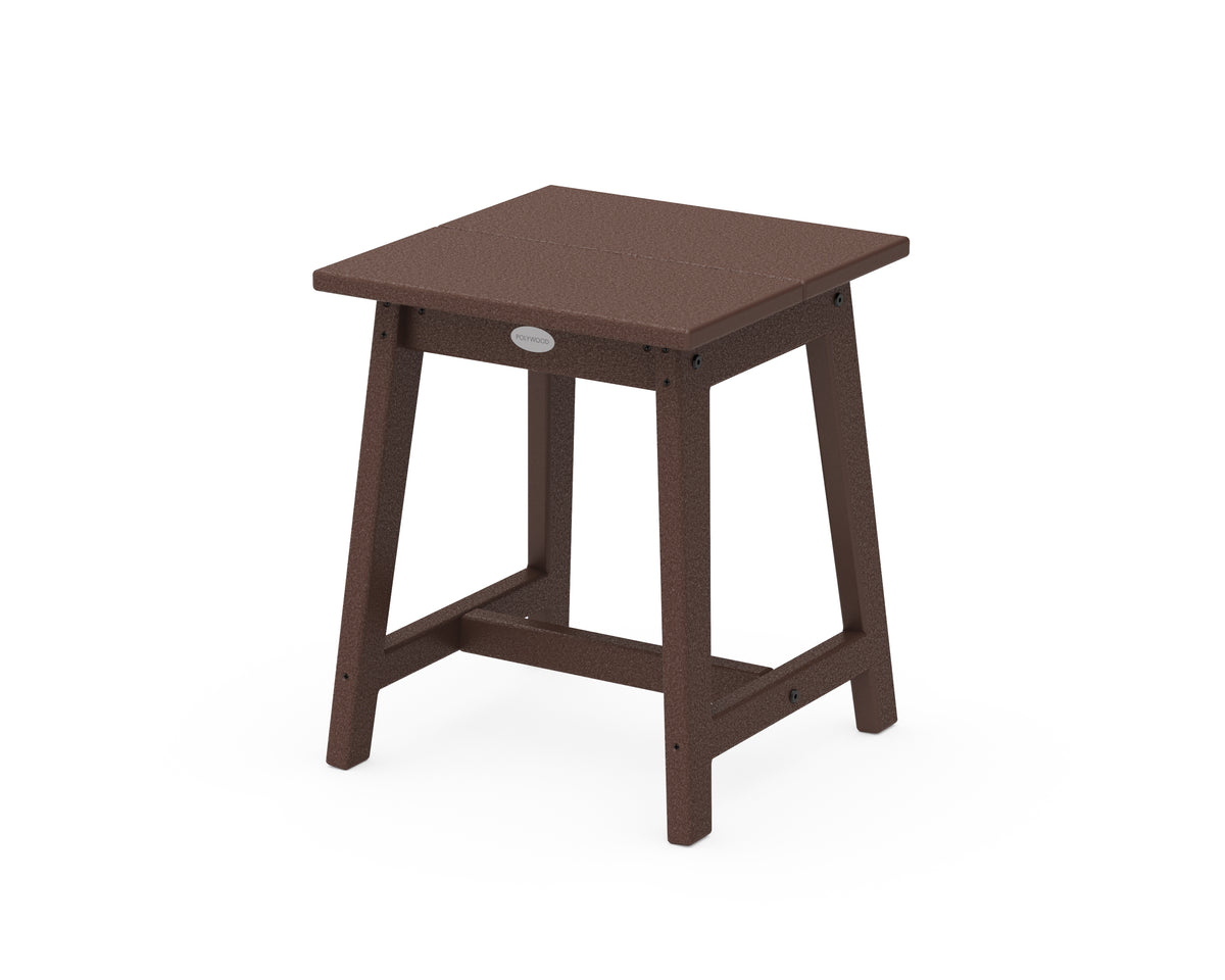 POLYWOOD Studio Side Table in Mahogany