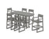 POLYWOOD EDGE 7-Piece Bar Set in Slate Grey