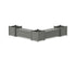 POLYWOOD 48" Country Living L-Shaped Planter Storage Bench Corner Set - Large in Slate Grey
