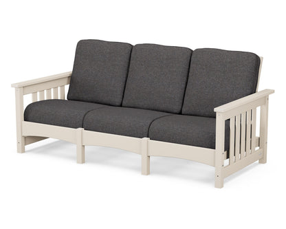 POLYWOOD Club Mission Sofa in Sand / Ash Charcoal