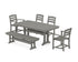 POLYWOOD La Casa Café 6-Piece Dining Set with Trestle Legs in Slate Grey