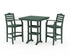 POLYWOOD Savannah 3-Piece Farmhouse Bar Set with Trestle Legs in Green