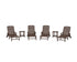 POLYWOOD Nautical Chaise 6-Piece Set with Arms & Wheels in Mahogany