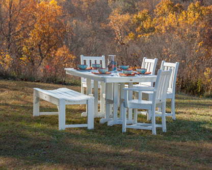 POLYWOOD Traditional Garden Dining Arm Chair in an outdoor setting