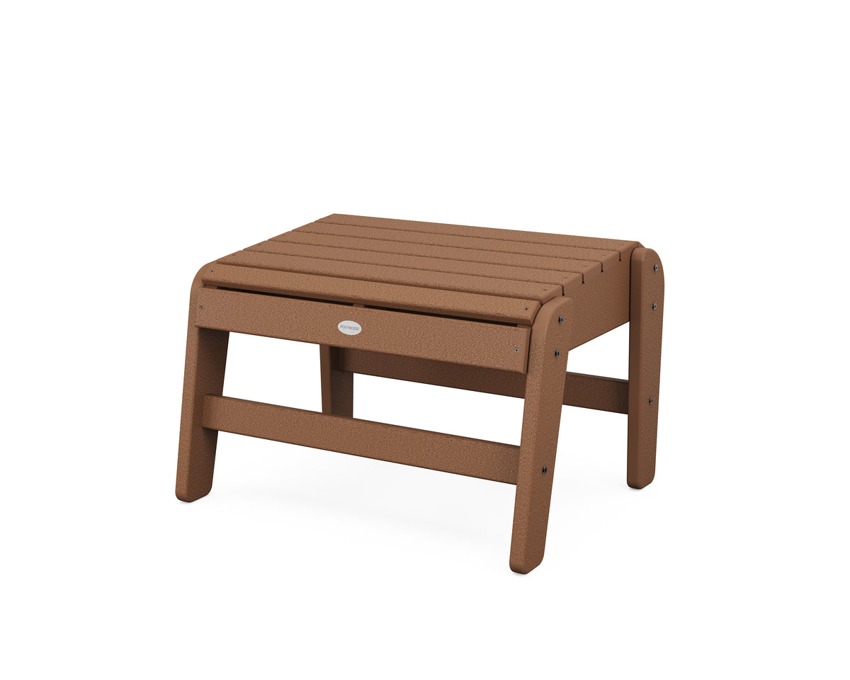 POLYWOOD Grand Upright Adirondack Ottoman in Teak