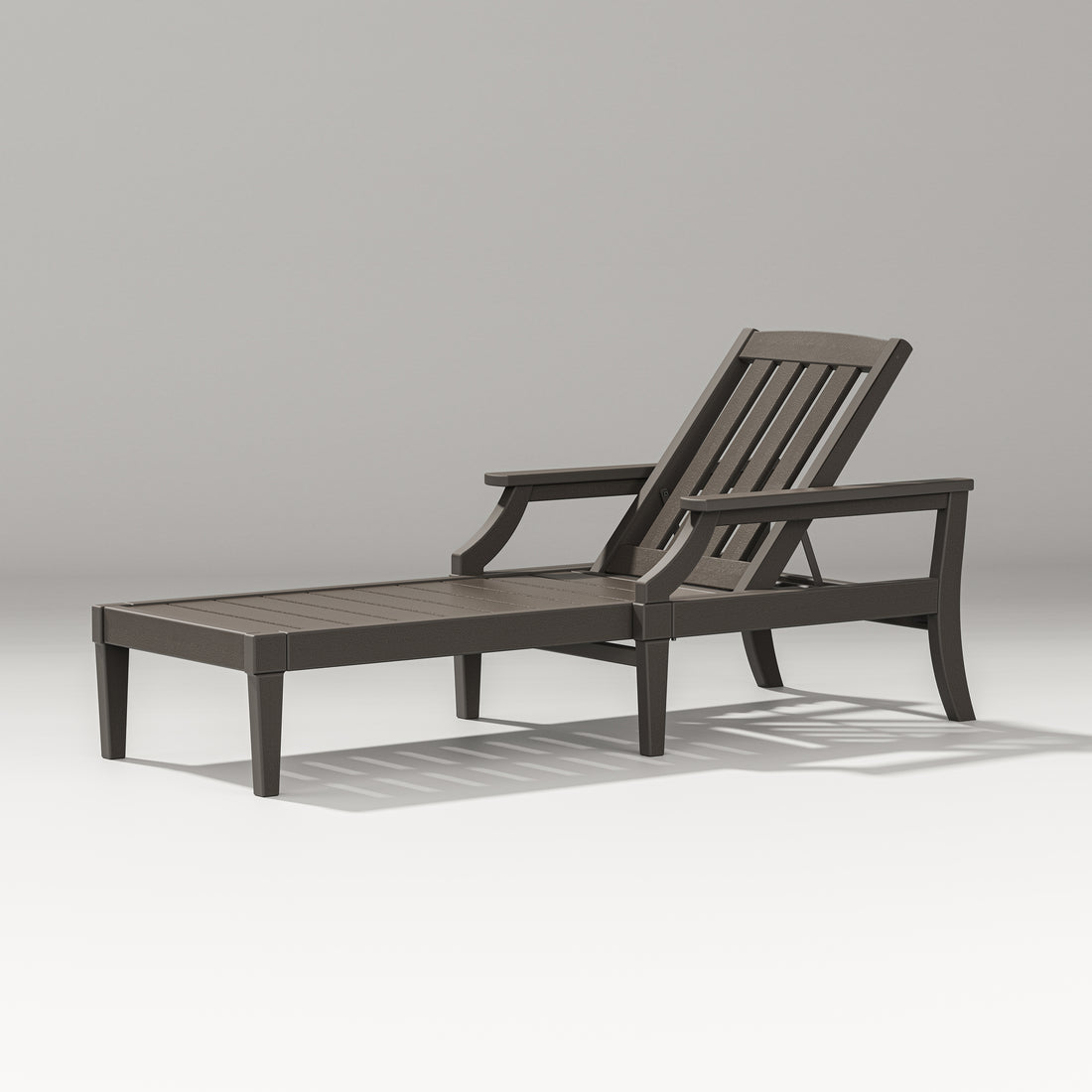POLYWOOD Estate Chaise Lounge in Vintage Coffee