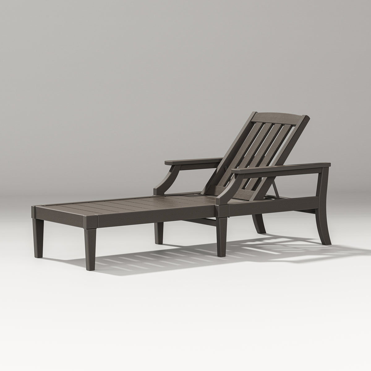 POLYWOOD Estate Chaise Lounge in Vintage Coffee