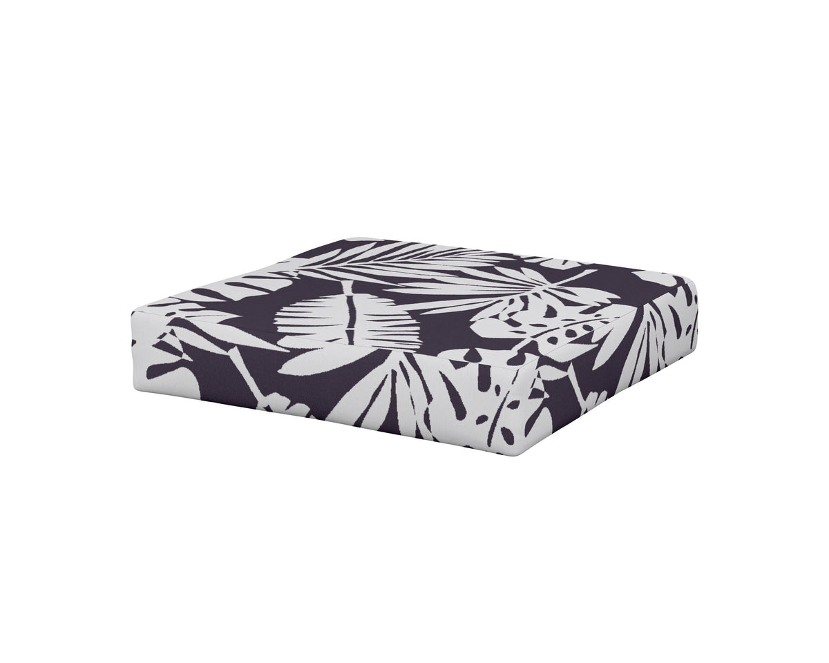 POLYWOOD Prescott Ottoman Cushion in Leaf Navy