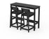 POLYWOOD Modern Studio Urban Lowback Bar Chair 3-Piece Balcony Set in Black