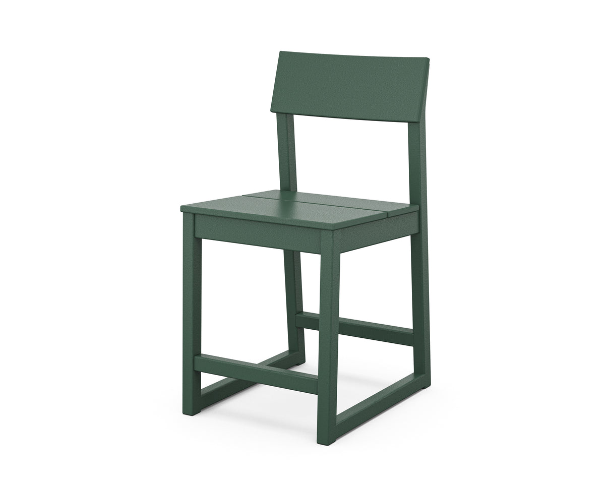 POLYWOOD EDGE Counter Side Chair in Green