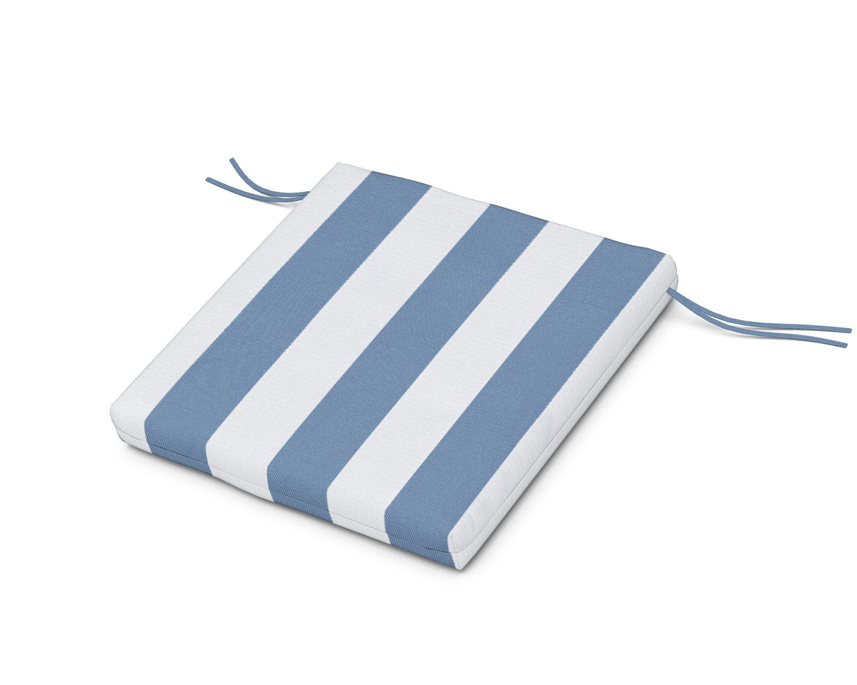 POLYWOOD AL300 Seat Pad in Cabana Stripe Sky Blue
