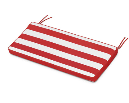 POLYWOOD Chinoiserie 48" Bench Seat Cushion in Cabana Stripe Crimson