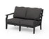 POLYWOOD Savannah Deep Seating Loveseat in Black / Ash Charcoal
