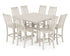 POLYWOOD Vineyard 9-Piece Farmhouse Trestle Bar Set in Sand