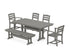 POLYWOOD La Casa Café 6-Piece Farmhouse Dining Set with Trestle Legs in Slate Grey