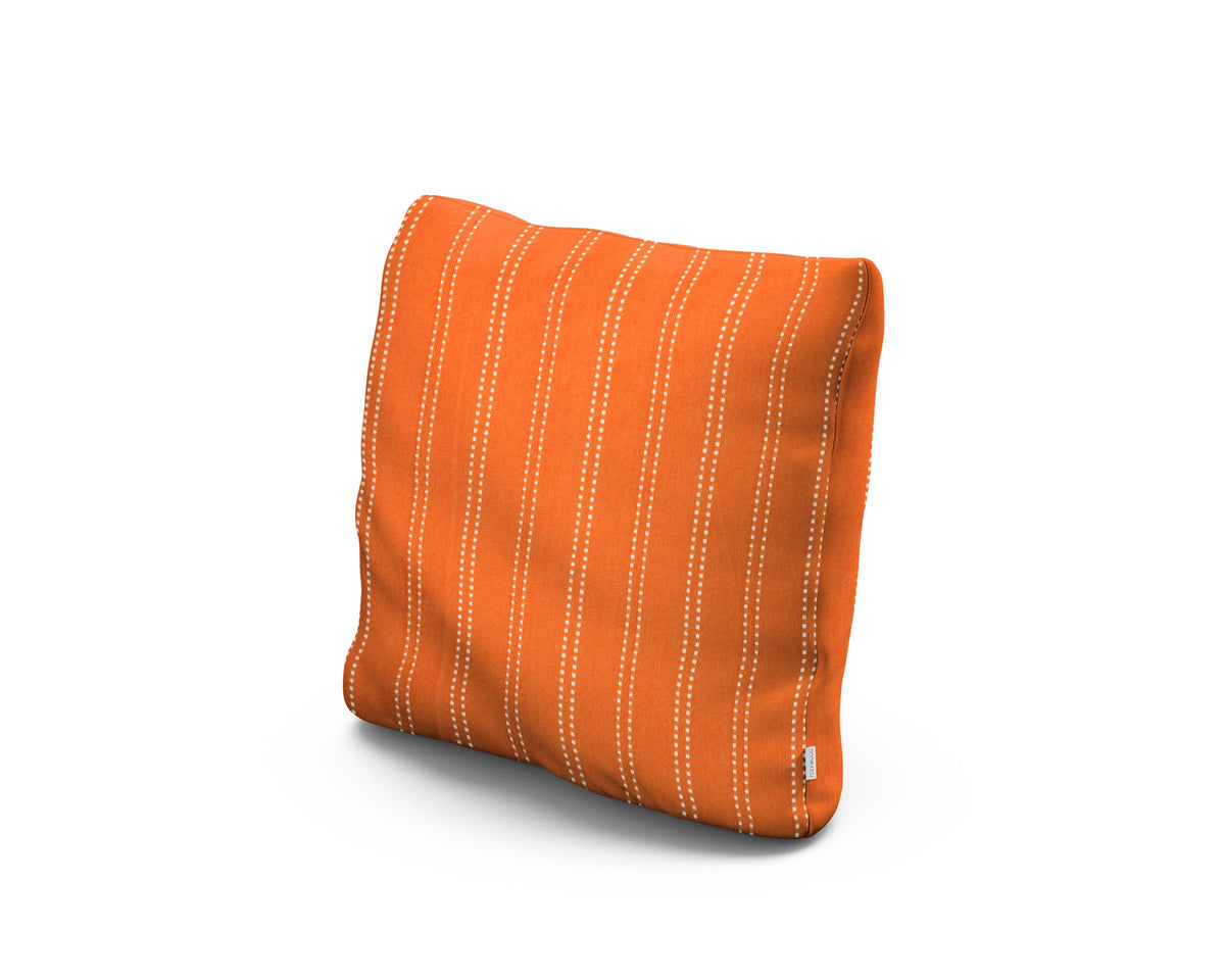 POLYWOOD 16" Outdoor Throw Pillow in Stitch Mango