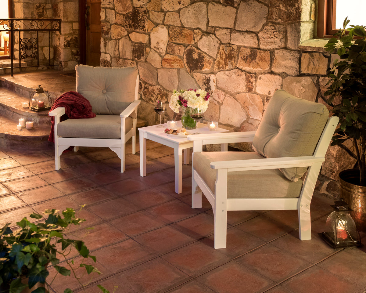 POLYWOOD Vineyard 3-Piece Deep Seating Set in an outdoor setting