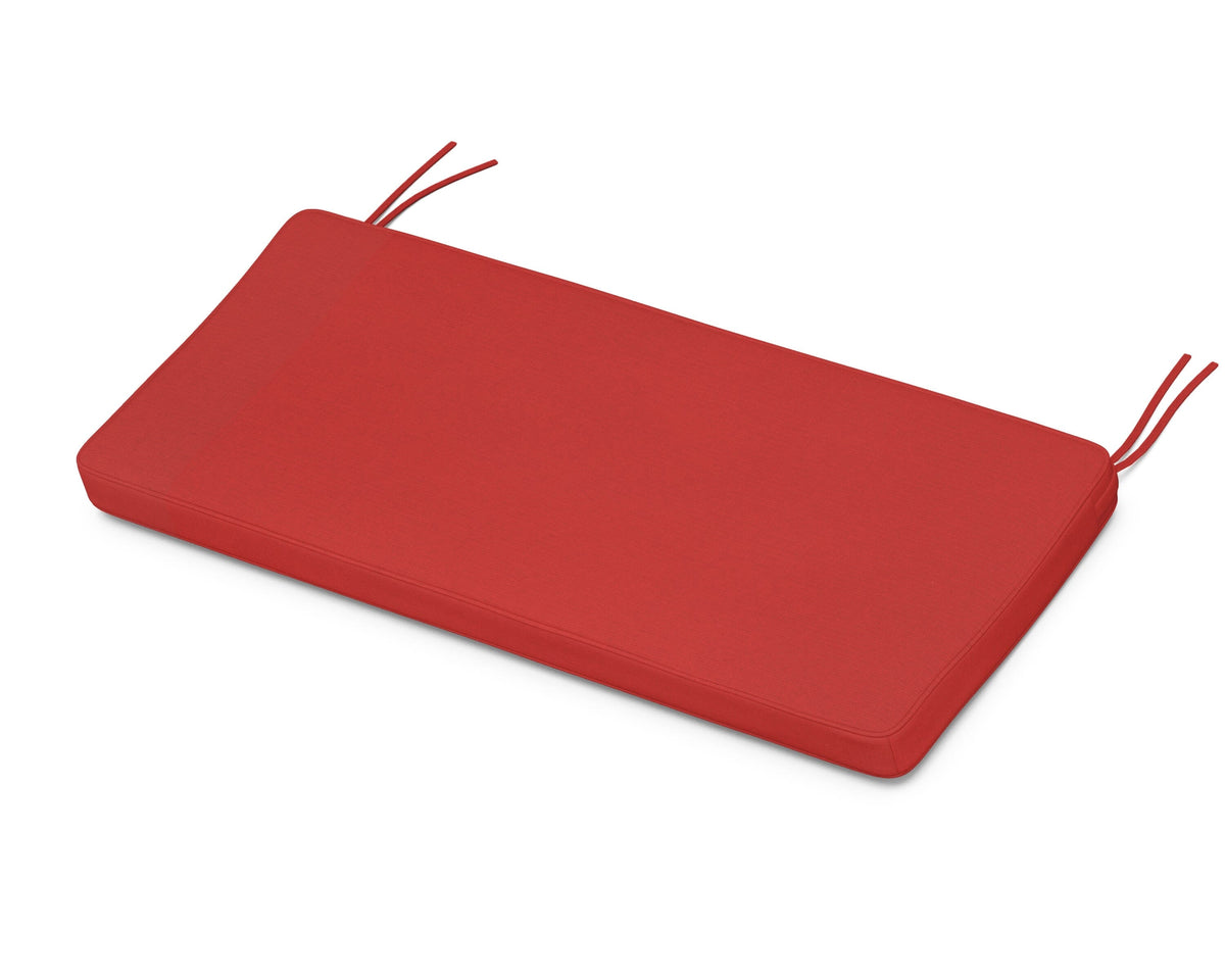 POLYWOOD Chinoiserie 48" Bench Seat Cushion in Crimson Linen