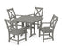 POLYWOOD Braxton 5-Piece Farmhouse Dining Set in Slate Grey