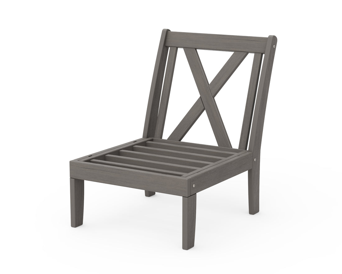 POLYWOOD Braxton Modular Armless Chair Frame in Driftwood