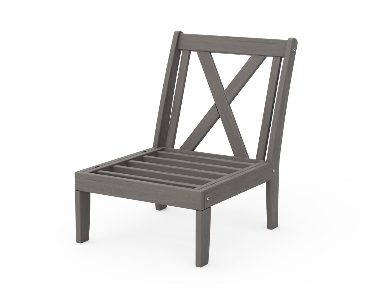 POLYWOOD Braxton Modular Armless Chair Frame in Driftwood
