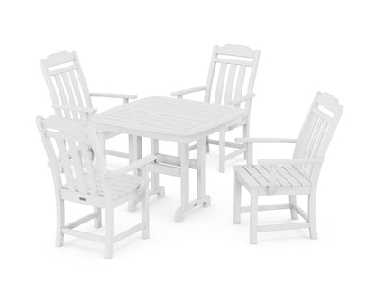 POLYWOOD Cottage 5-Piece Dining Set in White