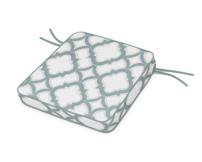 POLYWOOD Acadia Dining Arm Seat Cushion in Trellis Glacier Spa